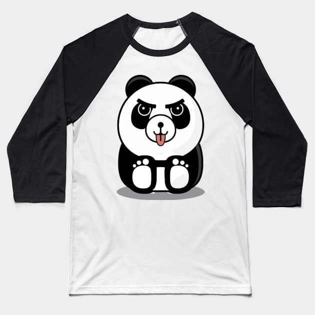 Baby Panda cute tongue out Baseball T-Shirt by Ed's Afrika